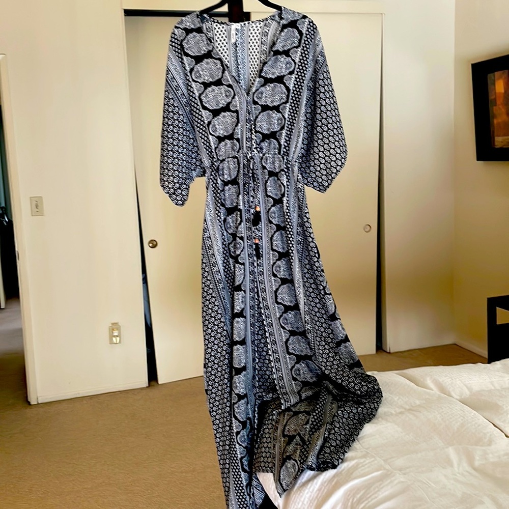 Maxi Moroccan Print Dress